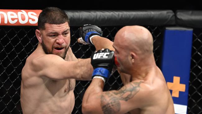 Nick Diaz was bettered by Robbie Lawler on Sunday. Photo by Jeff Bottari/Zuffa LLC