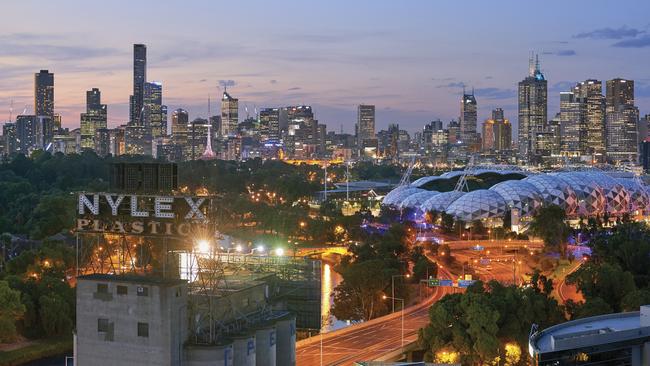 The view to Melbourne’s CBD from Cremorne, the Silicon Valley of Australia.