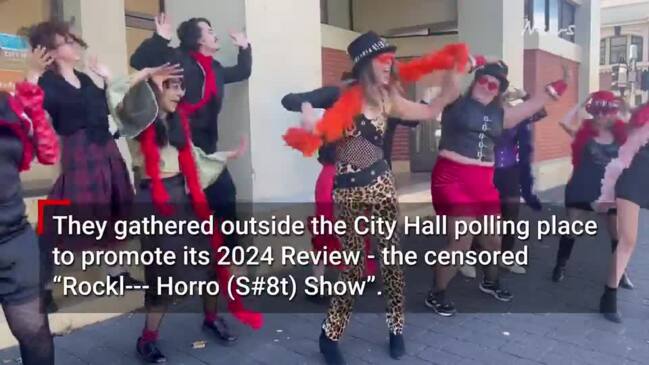 Theatre group flash mob as Tasmania goes to the polls