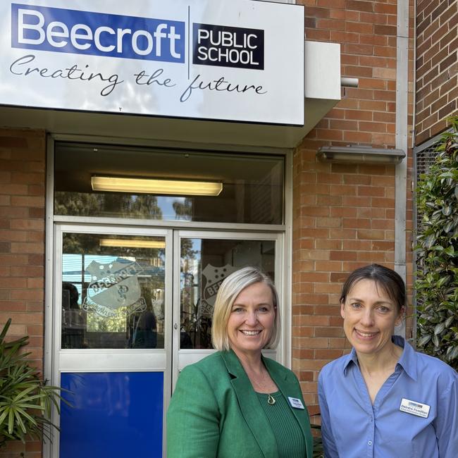 Beecroft Public School principal Tanya Rose (left) and school administrative manager Deirdre Familton. The school ranked number two on the best performing primary schools list for NAPLAN in the northern Sydney region. Picture: Supplied