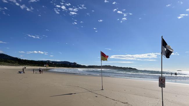 Park Beach on the quiet Monday morning after the stabbing of surfer Kye Schaefer. Picture: Janine Watson/Coffs Coast Advocate