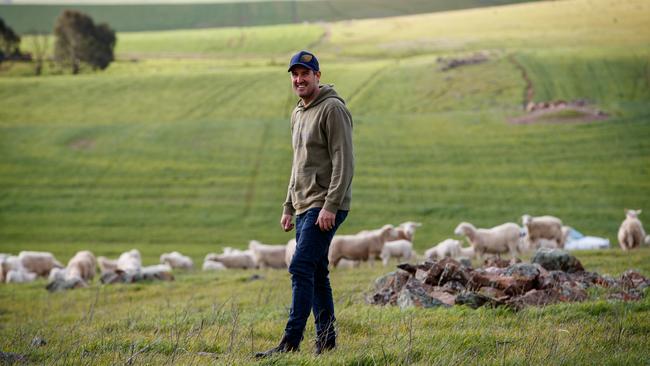 Ben Heinrich on his Black Springs property. Picture: Matt Turner