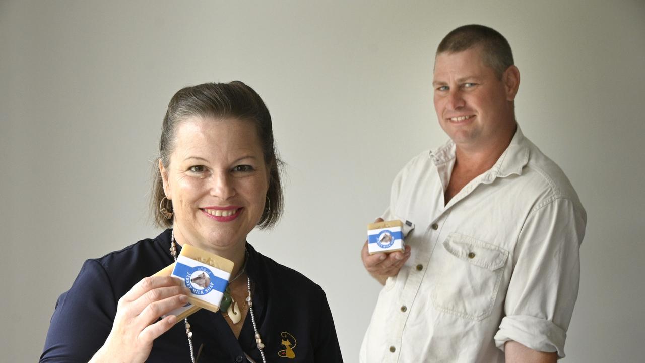 Vonnie Meier is working with Luke Wieland to create soap from his Jersey cows.