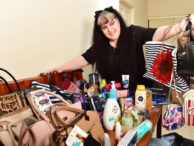 The Mount Louisa Community Kindness Project committee member Debbie Graves with items to be donated to The Women's Centre for women in crisis. Picture: Shae Beplate.