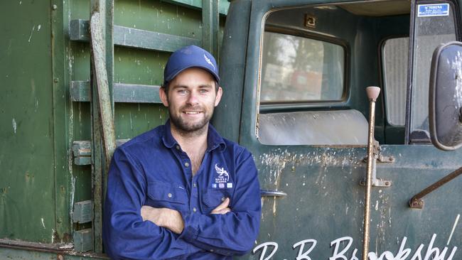 Ben Brooksby, creator of The Naked Farmer, St Helens Plains.Photo: DANNIKA BONSER