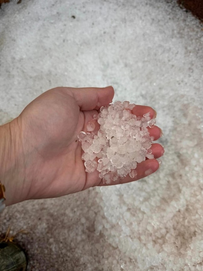 Hail at Wyreema. Picture: Carolyn Richardson