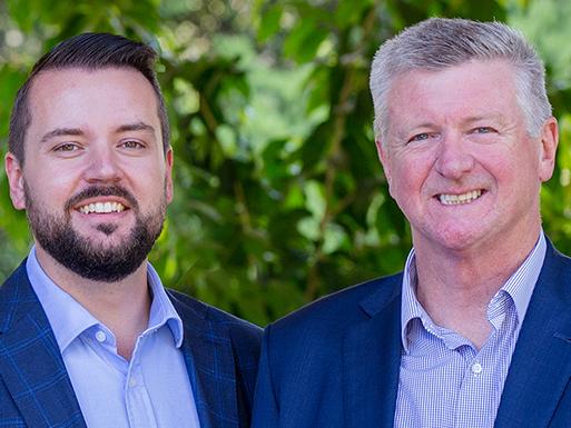 Councillor Jared Cassidy (L) and Brisbane Mayoral candidate Pat Condren. Picture: Tom Hinchliffe