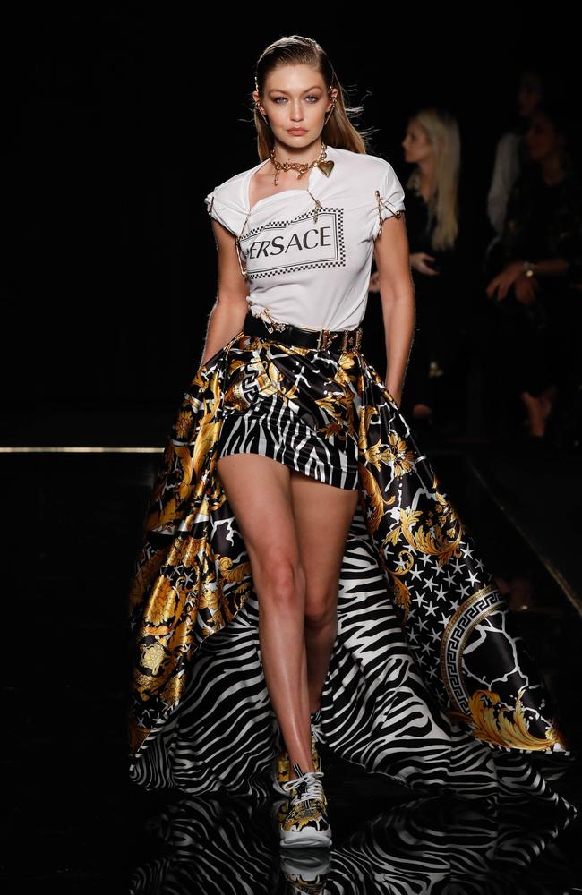 Gigi Hadid has also modelled for Versace. Picture: Getty Images