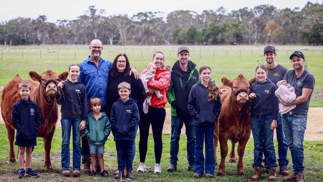 Ellis Galpin, Sophie Wilson, Henley Galpin, David Galpin, Alison Galpin, Spencer Gartner, Chelsea Galpin with baby Quinn Galpin, Jordan Galpin, Addison Wilson, Ruby Gartner, Mason Galpin, Ben Brooksby with Cleo Galpin-Brooksby. Pictures: Nicole Cleary