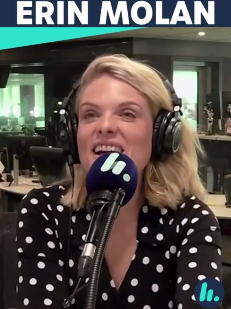 Erin Molan appeared on Hughesy and Ed in October.