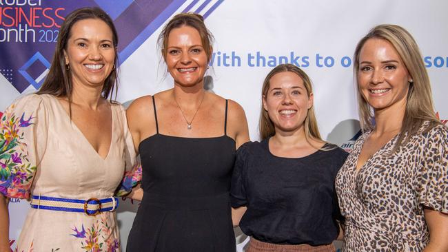 Laurie Van De Graaf, Lauren Ryan, Tiarne Vella-hunt and Tamara Bairaktari at the October Business Month 2023 in Mindil Beach Casino Resort, Darwin. Picture: Pema Tamang Pakhrin