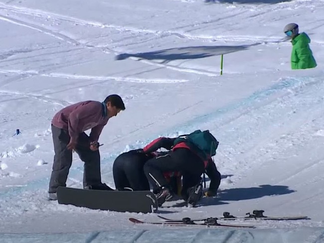 Australia's Winter Olympian Belle Brockhoff hospitalised after nasty crash.