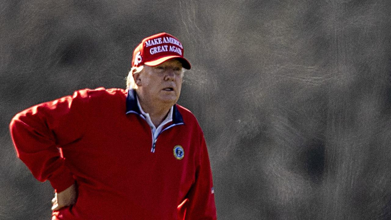 STERLING, VIRGINIA - NOVEMBER 26: US President Donald Trump golfs at Trump National Golf Club on November 26, 2020 in Sterling, Virginia. President Trump stayed in Washington, DC this year for Thanksgiving due the Covid-19 outbreak in the United States. Tasos Katopodis/Getty Images/AFP == FOR NEWSPAPERS, INTERNET, TELCOS &amp; TELEVISION USE ONLY ==