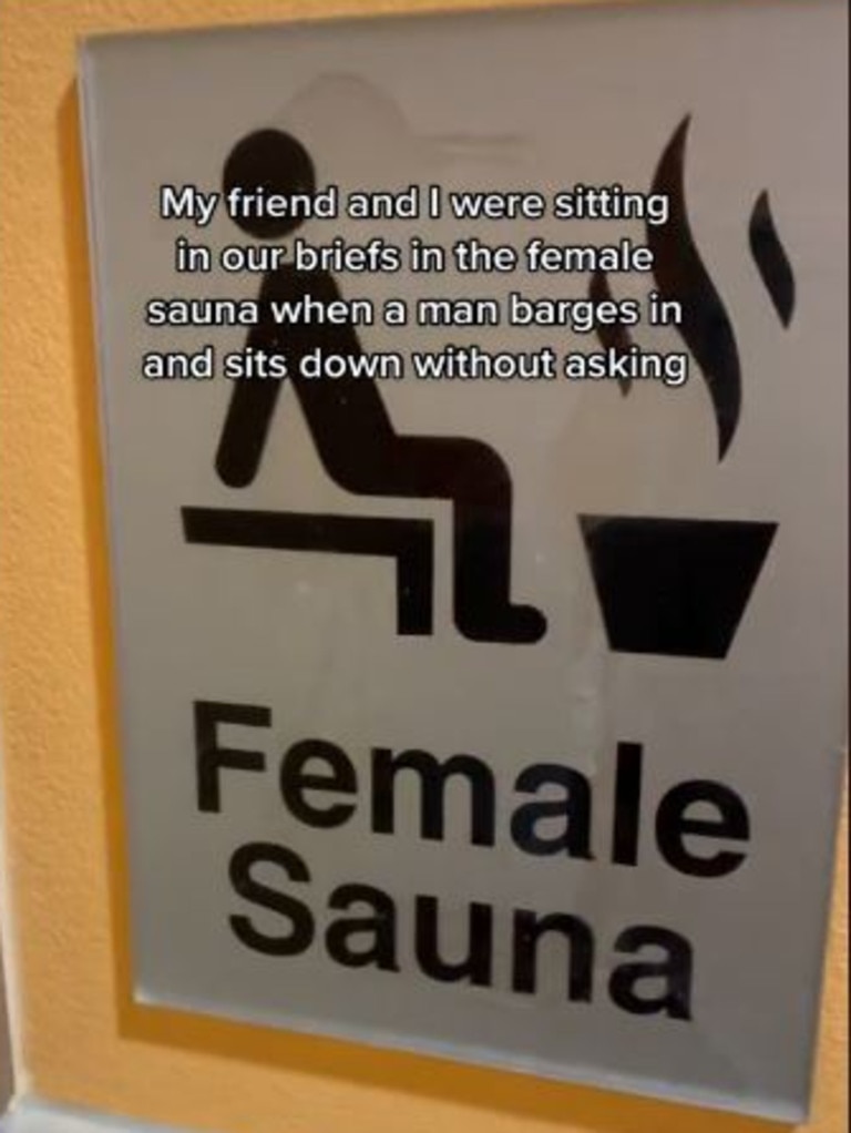 There were clear male and female only saunas. Picture: TikTok / @millyrosebannister