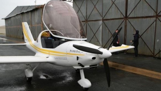 The plane which was raided at the Deniliquin Airport. Photo: Supplied NSW Police.