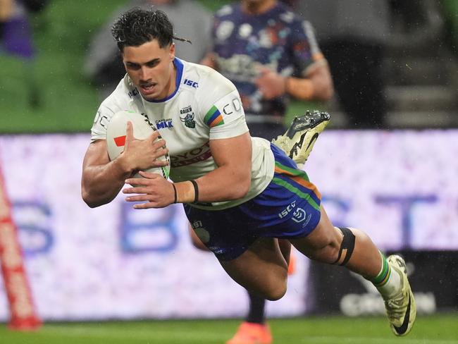 Kaeo Weekes scored a terrific solo try. Picture: Daniel Pockett/Getty Images