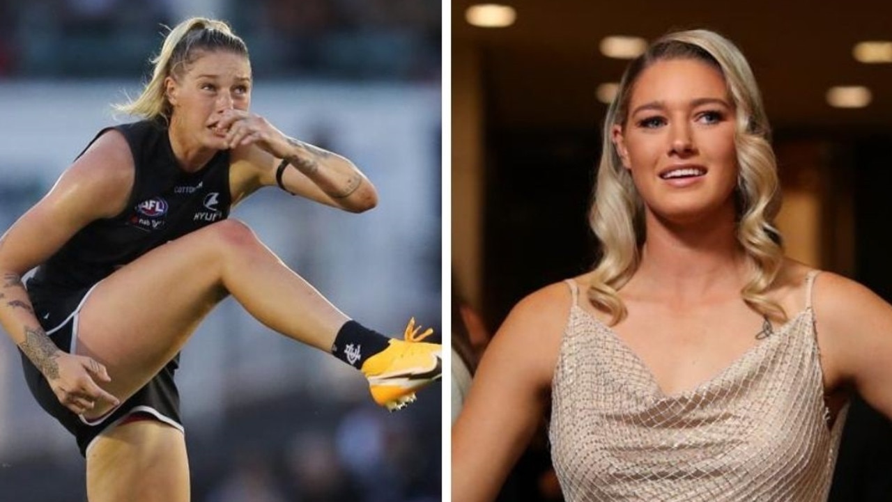 AFLW STAR TAYLA HARRIS GETS KO WIN IN AUSTRALIAN TITLE FIGHT 