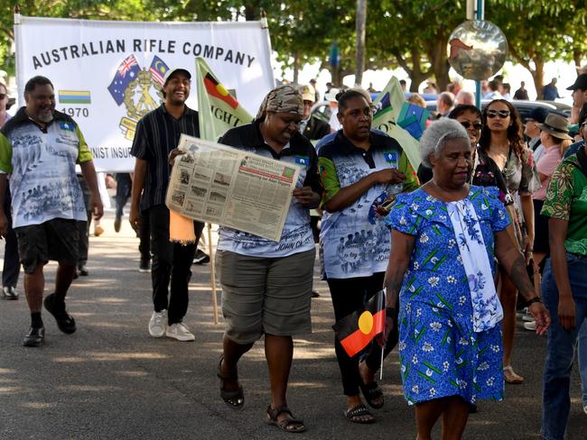 Anzac Day 2025. Strand parade in Townsville. Picture: Evan Morgan