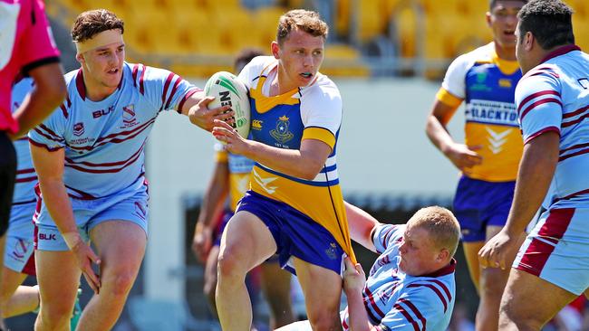 Former schoolboy star Bailey Nouredine proved hard to handle in Glenmore Park’s win over St Marys. Picture: Toby Zerna