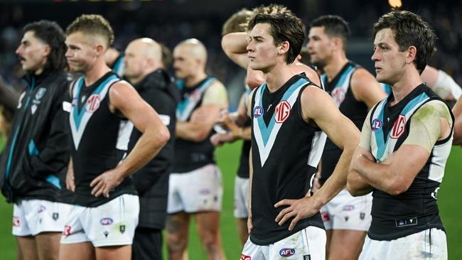 Port Adelaide are clinging on to second spot after three losses in a row. Picture: Getty Images