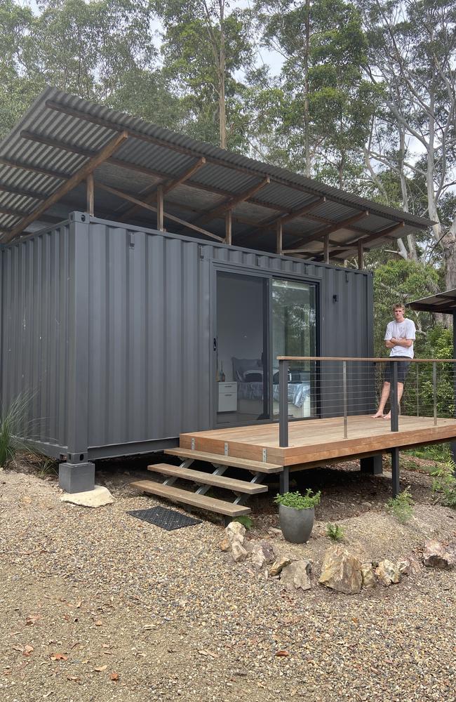 Rocco Zikarsky’s bedroom is a shipping container, to accommodate his 221cm height.