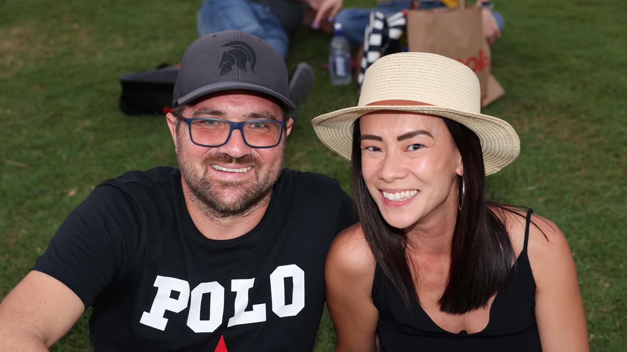 Gavin Boyter and Rachael Young at the Lookout Festival 2024 at Broadwater Parklands for Gold Coast at Large. Picture: Portia Large