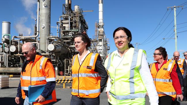 Premier Annastacia Palaszczuk visits Incitec Pivot’s Gibson Island fertiliser plant. Picture: Liam Kidston