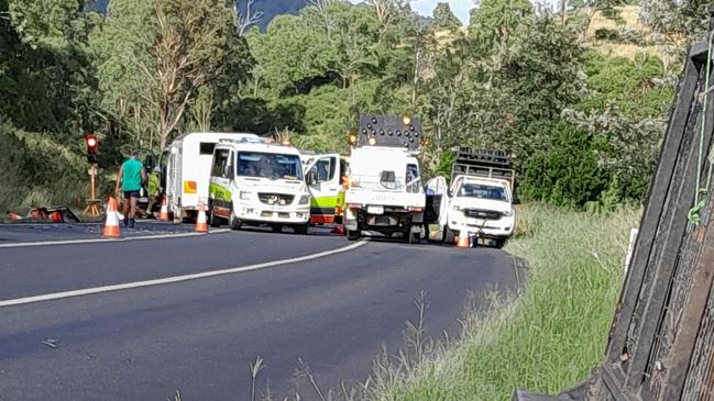 Scenes of the crash posted by SCarlett Logan to the Blackbutt Community Chat Facebook page on Friday.