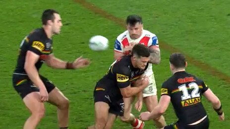 Nathan Cleary avoided supsension for what appeared to be a shoulder charge on Jack Bird.