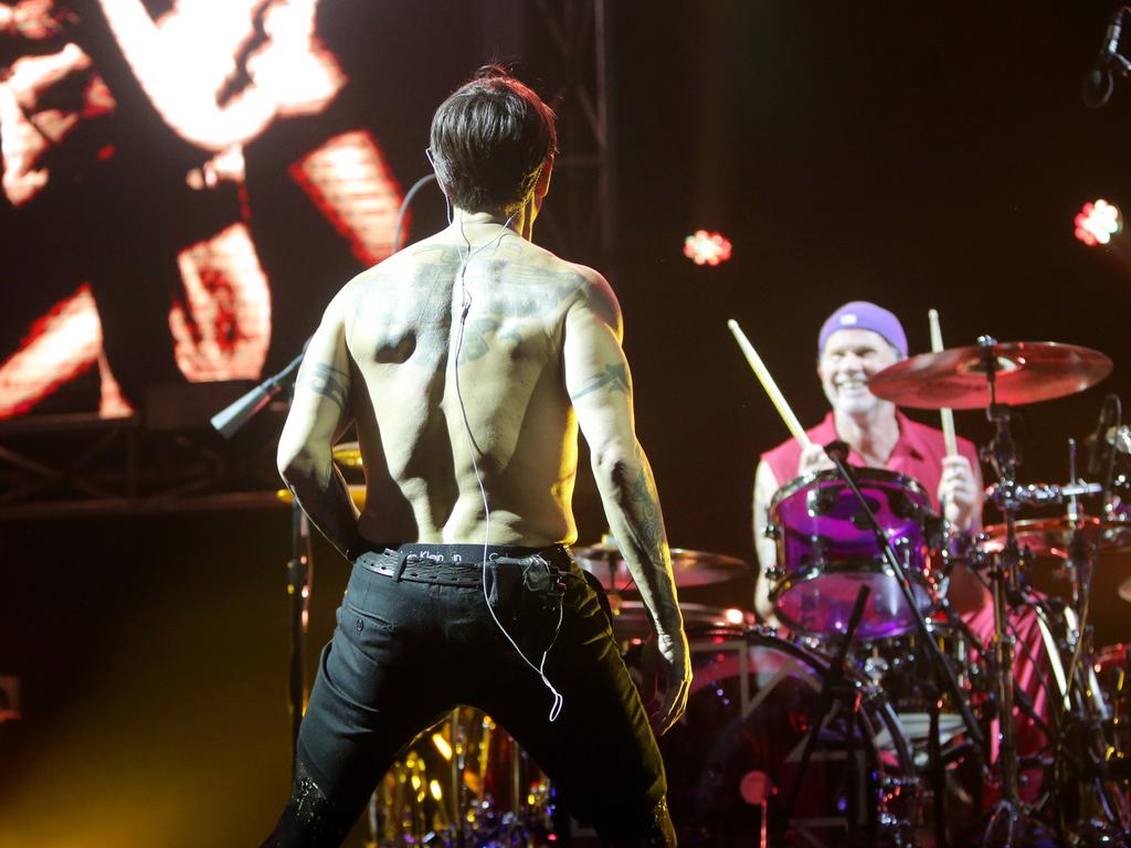 Red Hot Chili Peppers kick off their Australian tour at Hobart's Derwent Entertainment Centre. Picture: PATRICK GEE