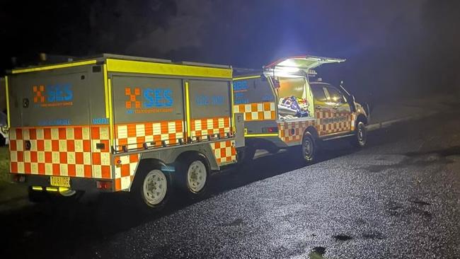 A Moss Vale unit SES emergency vehicle at Berrima over the weekend.