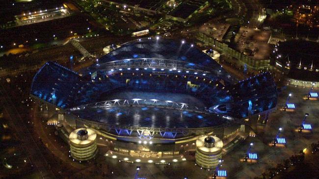 Stadium Australia during the Sydney 2000 Olympic Games opening ceremony dress rehearsal.