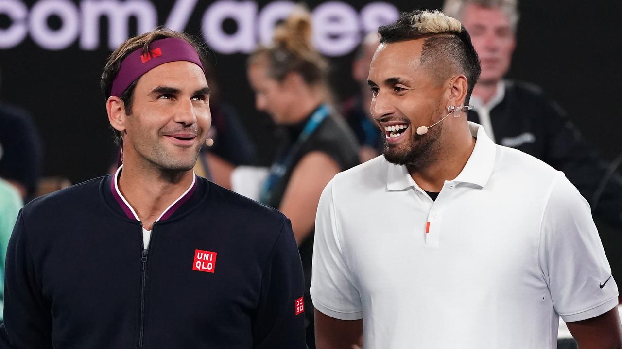 Roger Federer and Nick Kyrgios put on a show for the packed crowd.