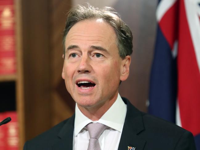 Health minister Greg Hunt. Picture: NCA NewsWire / David Crosling