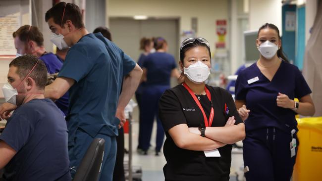 Members of the Alfred’s emergency department trauma team. Picture: David Caird