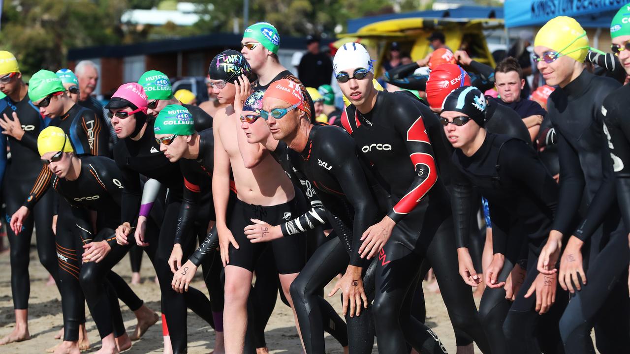 Australia Day Ocean Swim at Kingston Beach. Picture: Nikki Davis-Jones