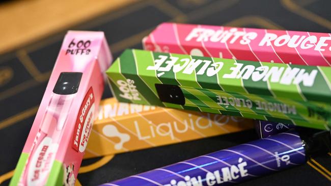 E-cigarettes come in a range of fruity flavours, attractive to teenagers. Picture: Denis Charlet/ AFP