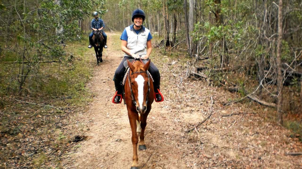 Hitting the trails at Curra Ridge Horse Rides. Picture: Contributed