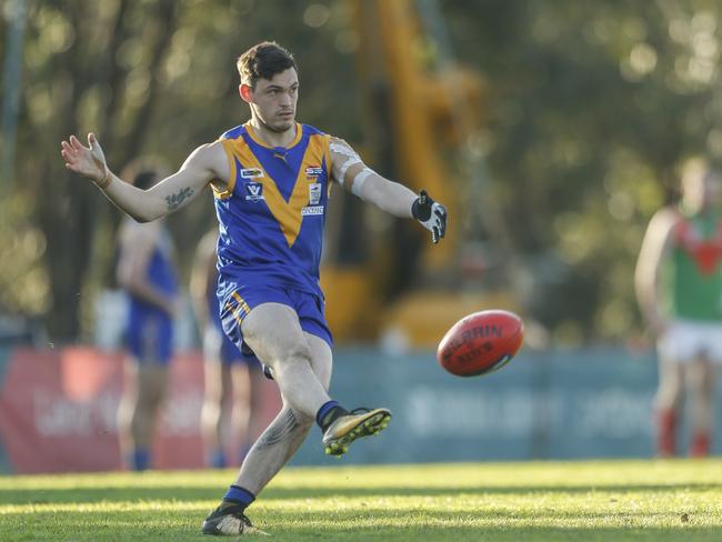 Football SEFNL: Cranbourne v Tooradin-Dalmore. Tom Marks (Cranbourne). Picture: Valeriu Campan