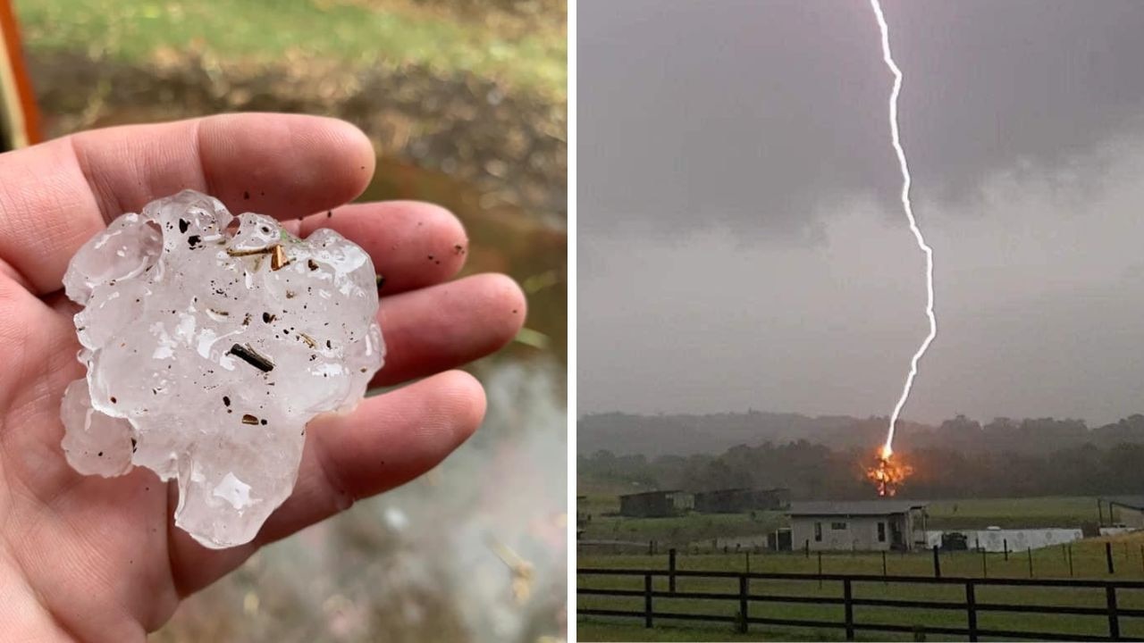 Brisbane weather: Giant hail, 73mm of rain in 1 hour as wild storms cause  traffic chaos | The Courier Mail