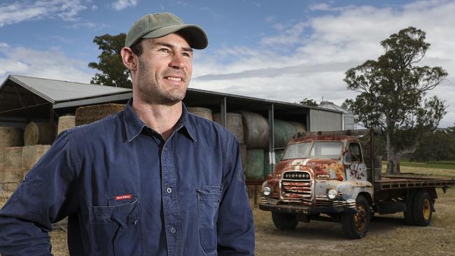 TO HOLD - NO INTERNET - 13/11/18 - West Coast premiership captain Shannon Hurn at home on the family farm at Angaston. Picture SARAH REED