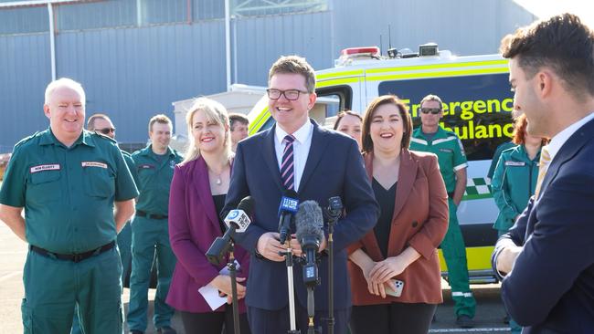 Health minister Chris Picton announcing the site of the new SA Ambulance headquarters at Mile End. Picture: Supplied