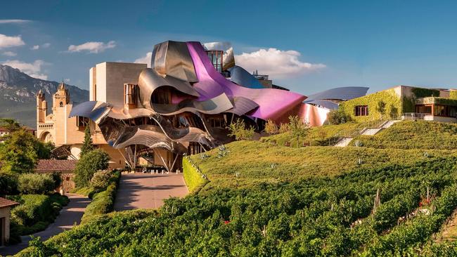 Hotel Marques de Riscal in the medieval town of Elciego, Spain.