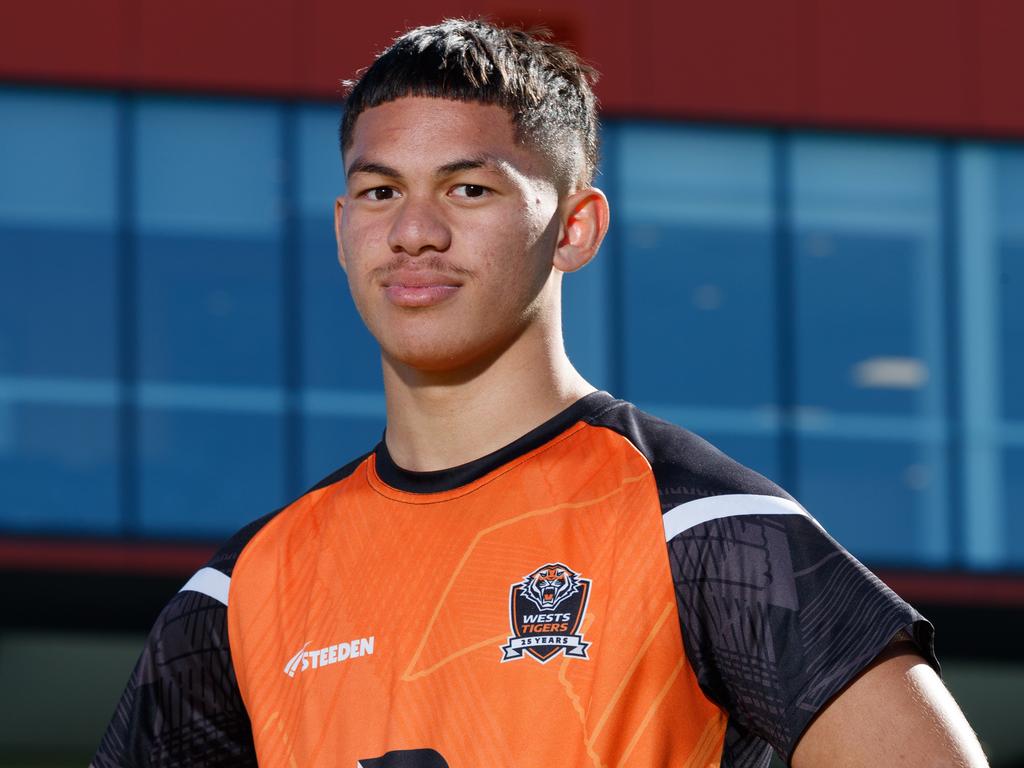 Wests Tigers rising star Phoenix Godinet. Picture by Max Mason-Hubers