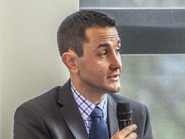 David Crisafulli at the Toowoomba Chamber of Commerce April Business Breakfast. Wednesday, April 28, 2021. Picture: Nev Madsen.