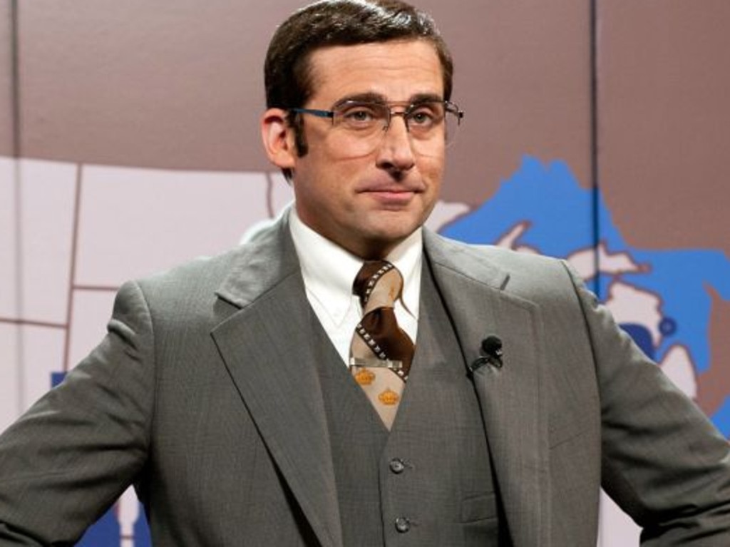 Steve Carell as Brick Tamland in Anchorman.