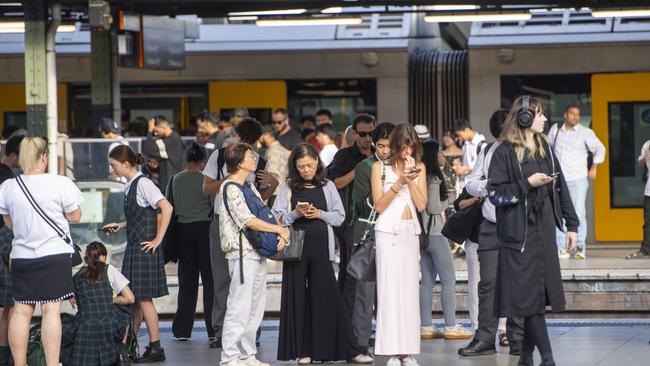 Train delays were extensive across Sydney on Friday due to the industrial dispute. Picture: NewsWire / Jeremy Piper