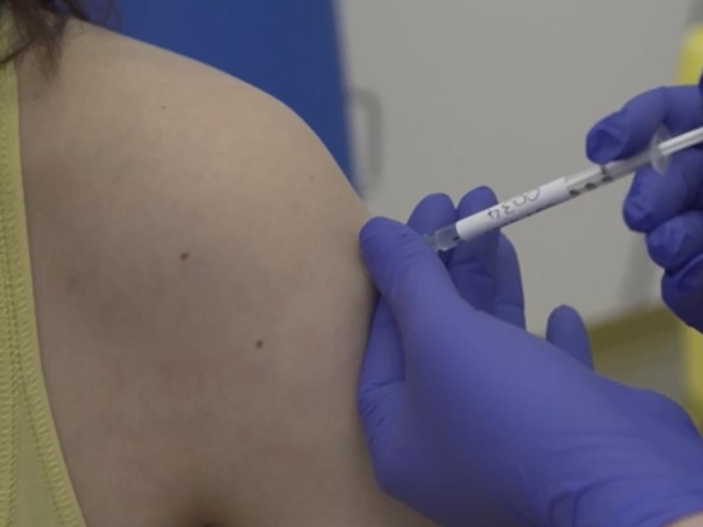 A human trial began in the UK this week with a vaccine derived from a chimpanzee virus. Picture: Oxford University Pool via AP.