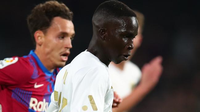 SYDNEY, AUSTRALIA - MAY 25: Garang Kuol of the All Stars controls the ball during the match between FC Barcelona and the A-League All Stars at Accor Stadium on May 25, 2022 in Sydney, Australia. (Photo by Jason McCawley/Getty Images)