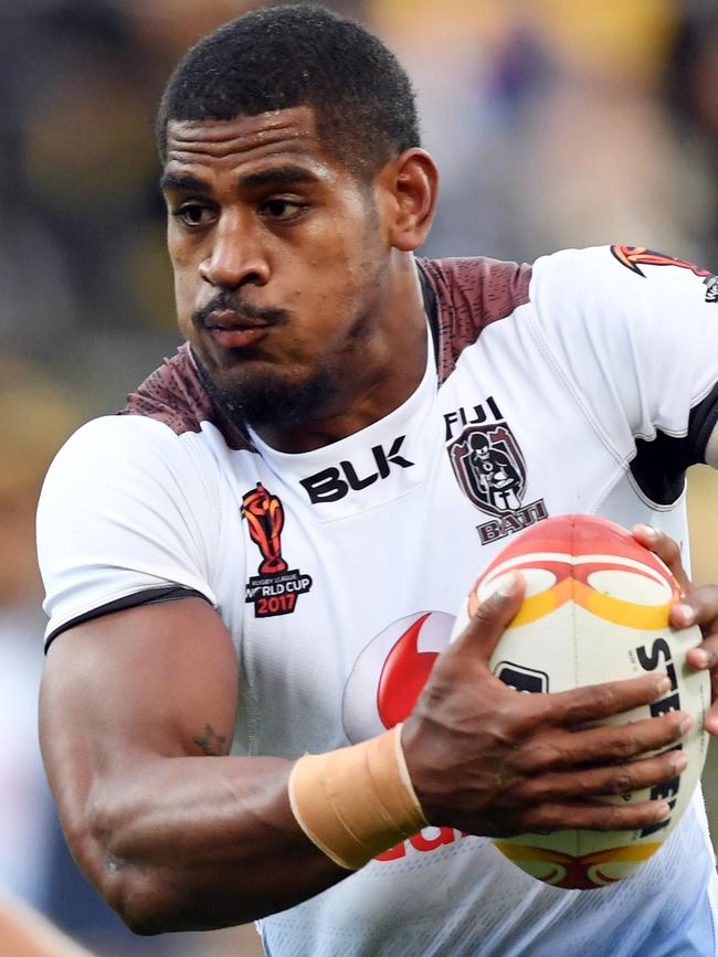 Tui Kamikamica representing Fiji at the 2017 Rugby League World Cup. Picture: AAP Image/SNPA, Ross Setford